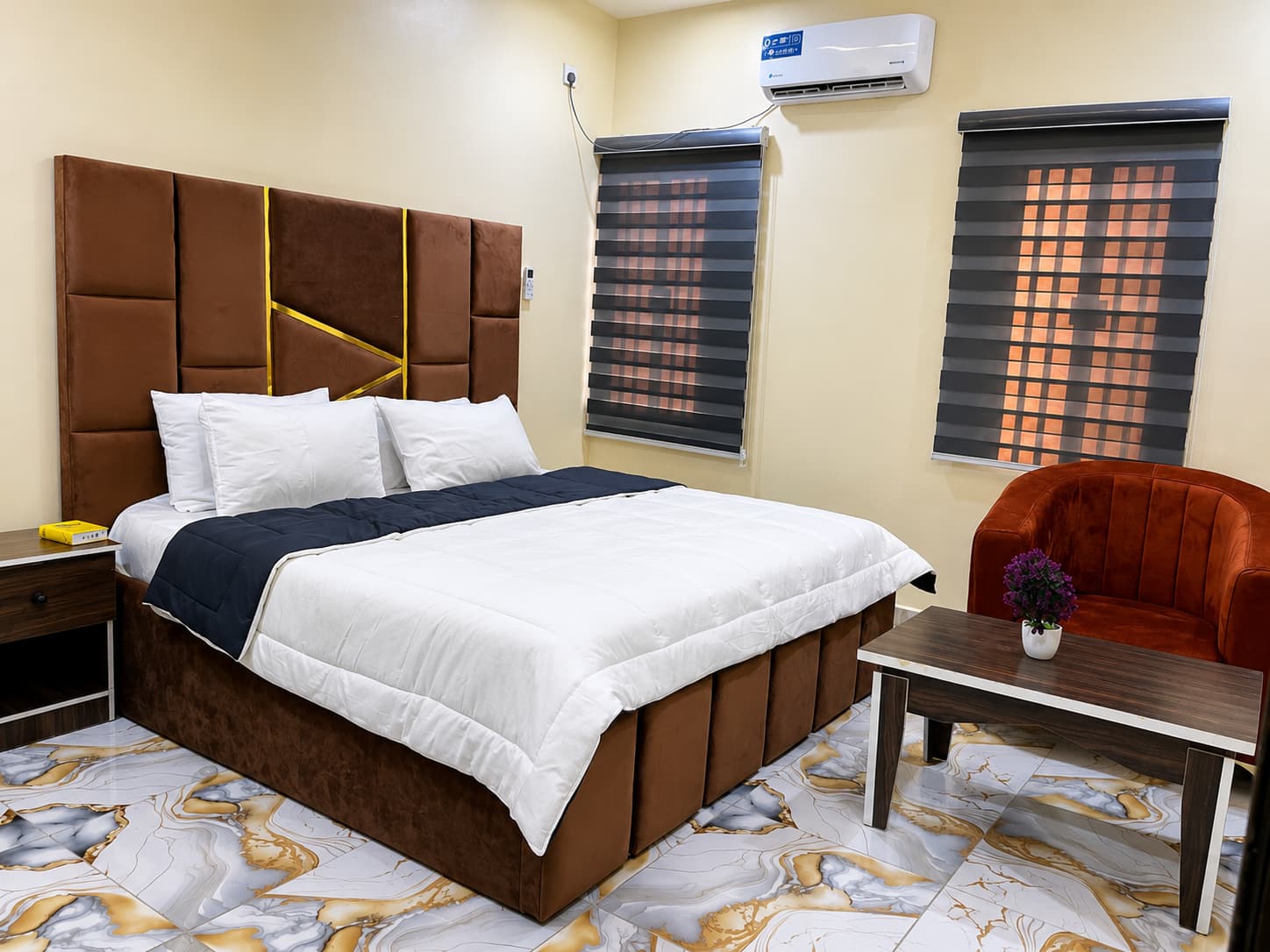 Luxury hotel room interior